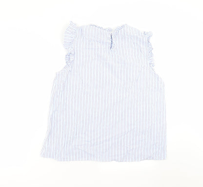 Primark Womens Blue Striped  Basic Blouse Size 16