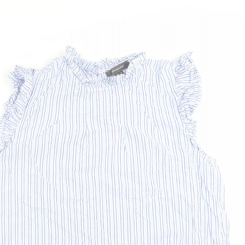 Primark Womens Blue Striped  Basic Blouse Size 16