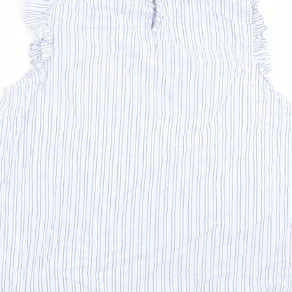 Primark Womens Blue Striped  Basic Blouse Size 16