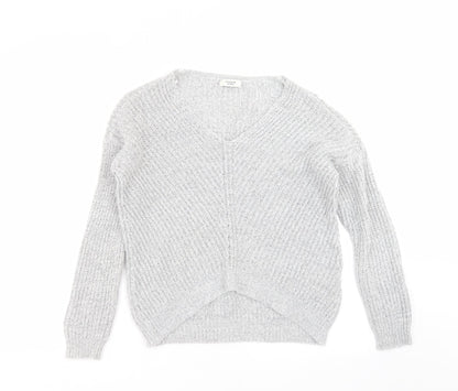 Womens UK Size S Jaqueline de Yong Grey Pullover Jumper