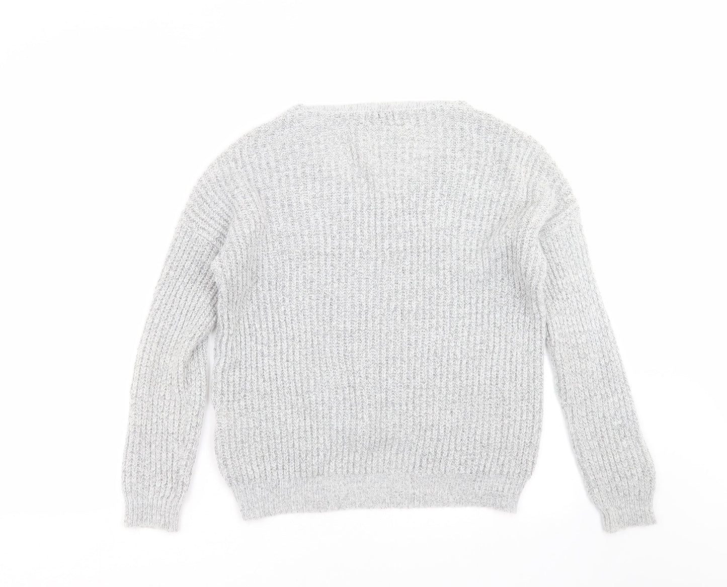 Womens UK Size S Jaqueline de Yong Grey Pullover Jumper