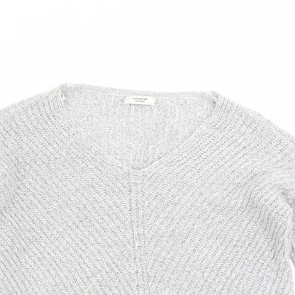 Womens UK Size S Jaqueline de Yong Grey Pullover Jumper