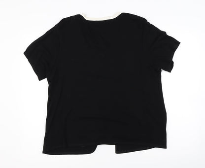Womens UK Size XL Soul Collection Black Basic T-Shirt