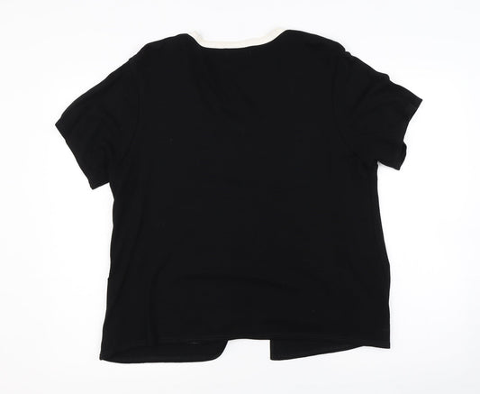 Womens UK Size XL Soul Collection Black Basic T-Shirt