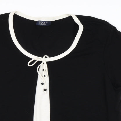Womens UK Size XL Soul Collection Black Basic T-Shirt