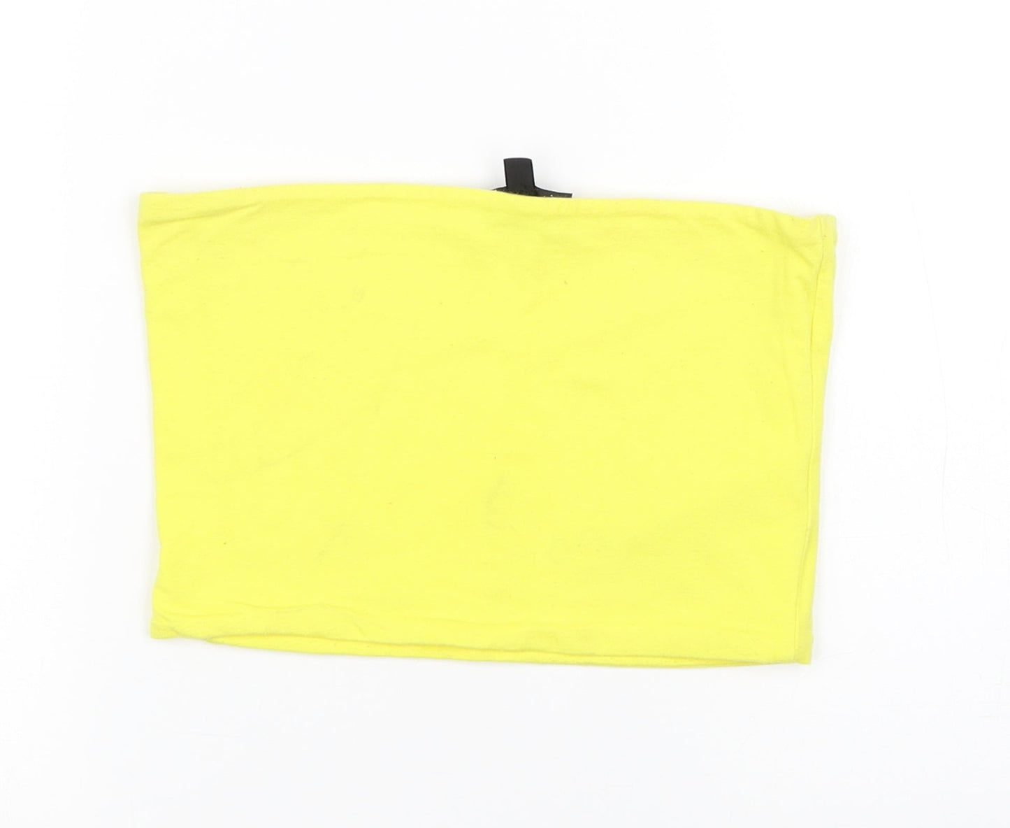 Womens UK Size 8 Topshop Yellow Basic Tank