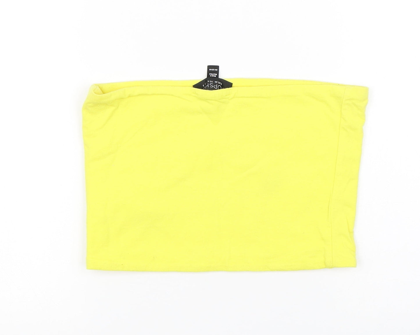 Womens UK Size 8 Topshop Yellow Basic Tank