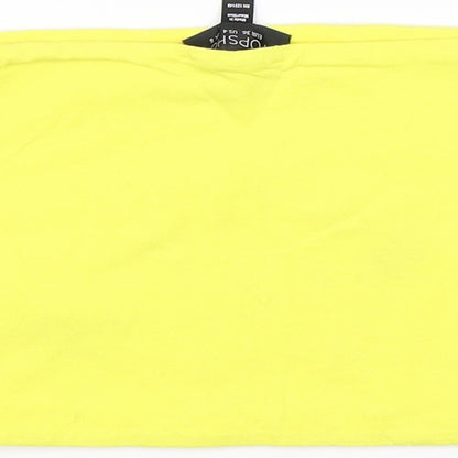 Womens UK Size 8 Topshop Yellow Basic Tank