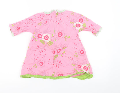 Minymo Girls Multicoloured Floral  Shirt Dress  Size 4 Years