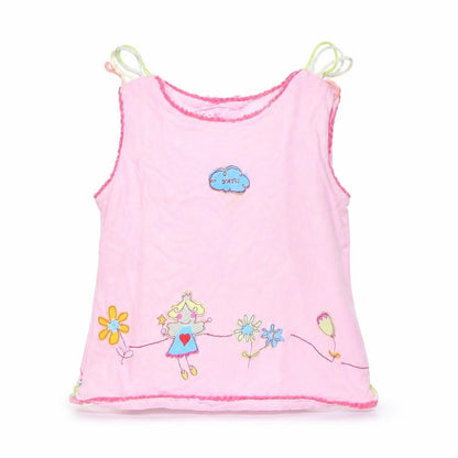 Front view of Yatsi girls’ pink basic tank, size 4, years