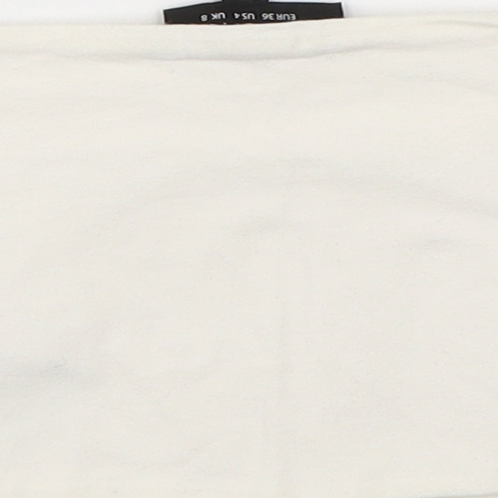 Womens UK Size 8 Topshop White Basic Tank
