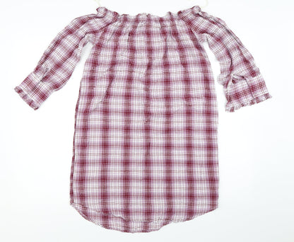 New Look Womens Red Check  Mini  Size 10
