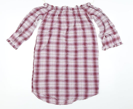New Look Womens Red Check  Mini  Size 10