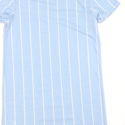 PRETTYLITTLETHING Womens Blue Striped  Slip Dress  Size 6