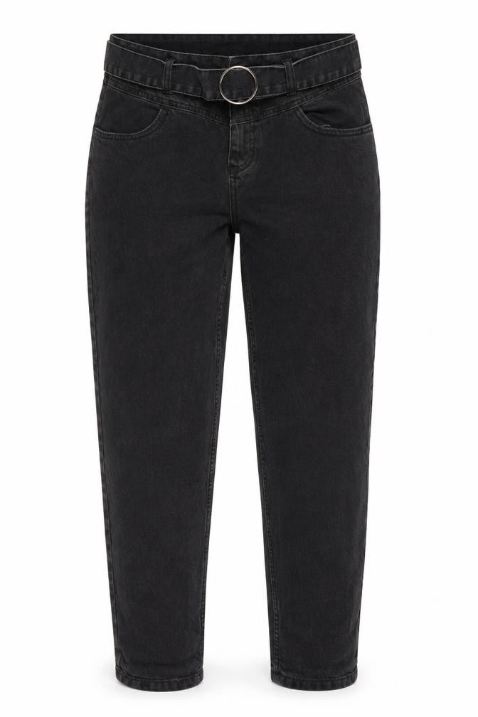 Front view of Denim women’s black straight jeans, size UK 12, 28-inch leg