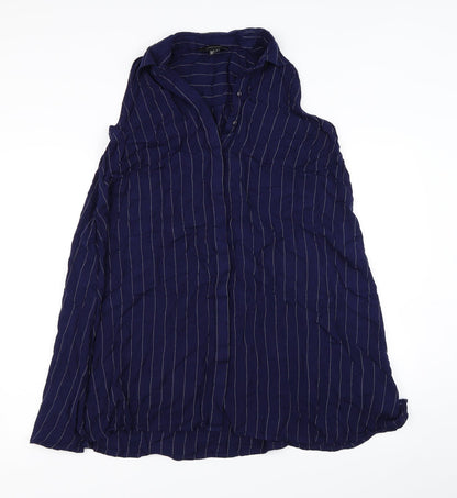 Atmosphere Womens Blue Houndstooth  Shirt Dress  Size 10