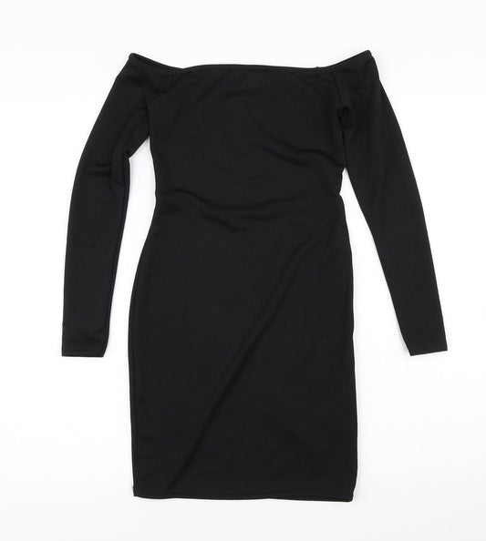 PRETTYLITTLETHING Womens Black   Bodycon  Size 8