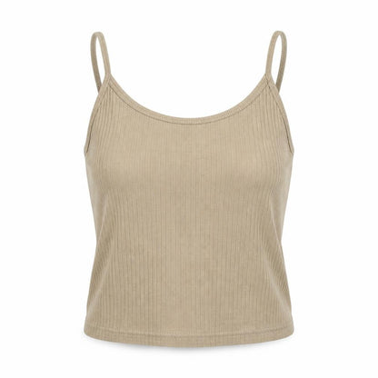 Womens UK Size 6 Topshop Brown Basic Tank