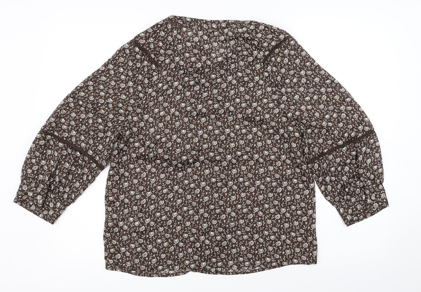 Womens UK Size 6 NEXT Brown Basic Blouse
