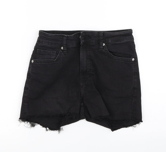 H&M Womens Black   Hot Pants Shorts Size 6