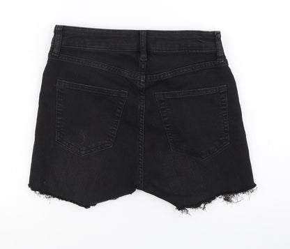 H&M Womens Black   Hot Pants Shorts Size 6