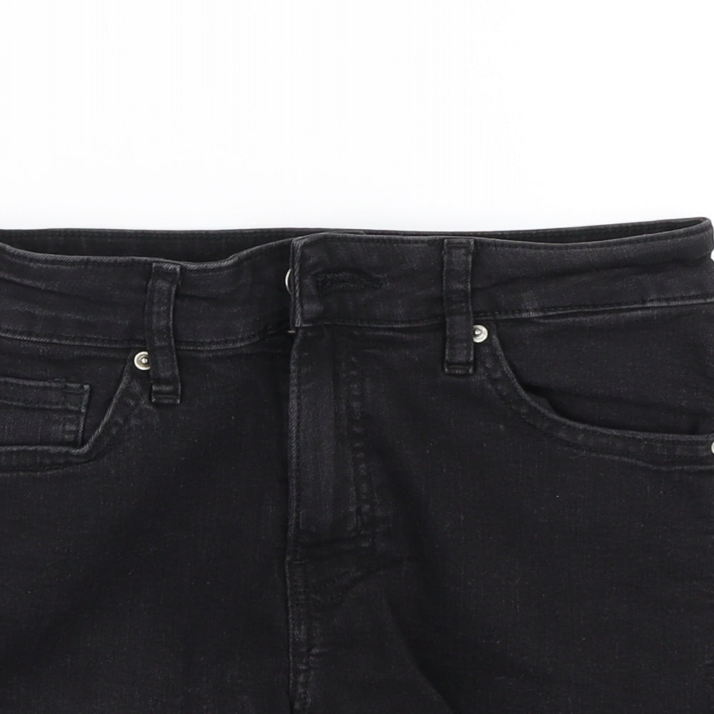 H&M Womens Black   Hot Pants Shorts Size 6