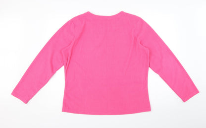 Back view of George women’s pink solid top pyjama top, size UK 14