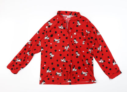 TU Womens Red Polka Dot  Top Pyjama Top Size 12  - disney, 101 dalmations