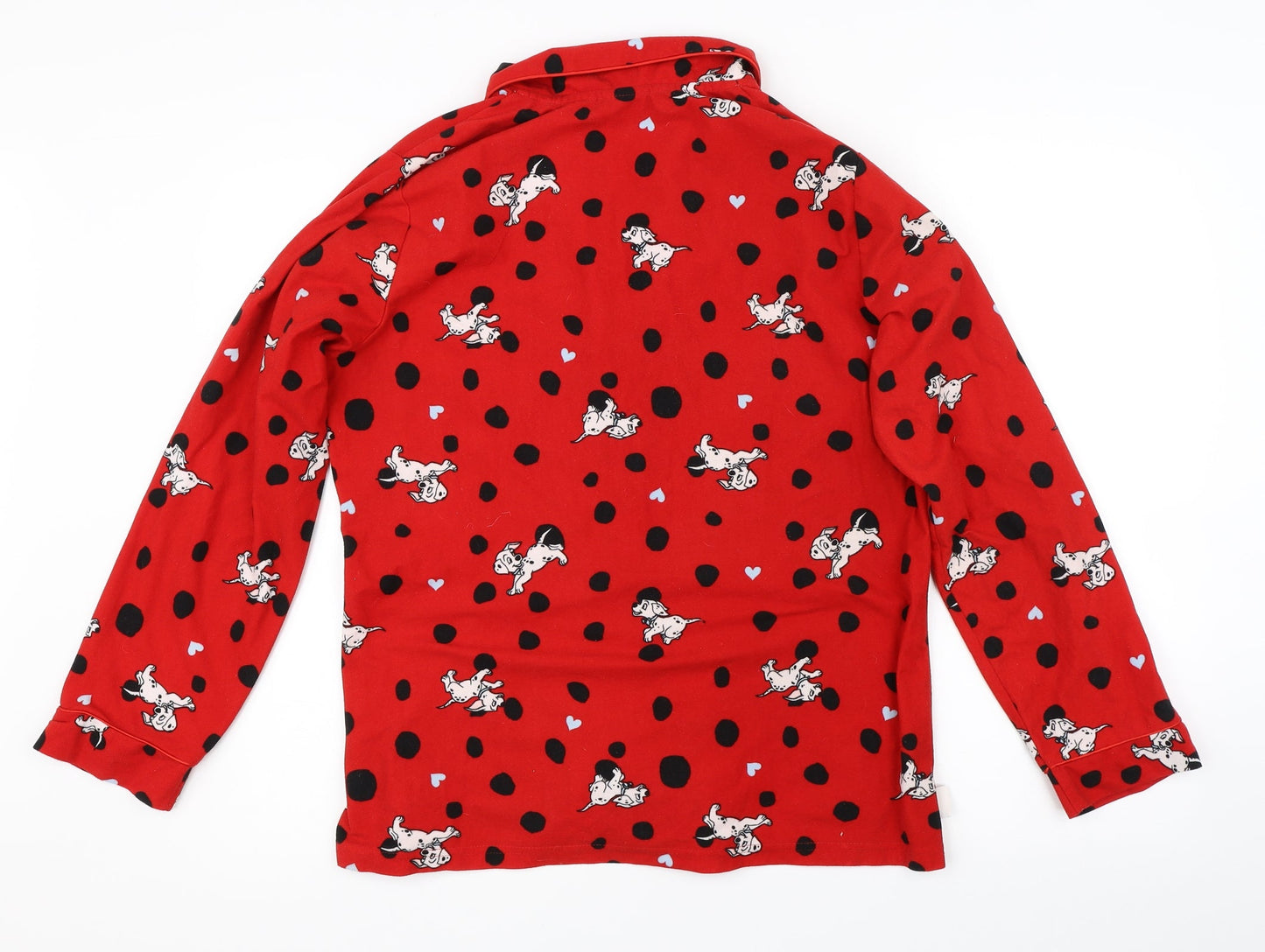 TU Womens Red Polka Dot  Top Pyjama Top Size 12  - disney, 101 dalmations