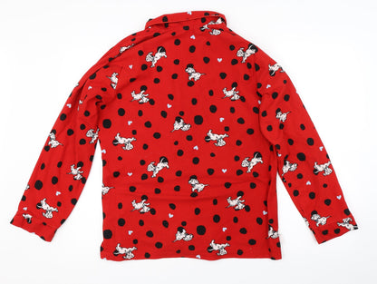 TU Womens Red Polka Dot  Top Pyjama Top Size 12  - disney, 101 dalmations