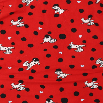 TU Womens Red Polka Dot  Top Pyjama Top Size 12  - disney, 101 dalmations