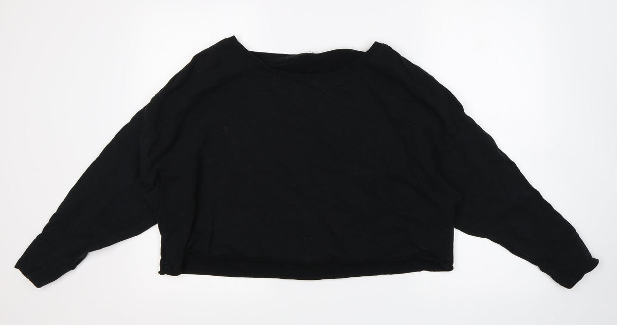 Additional front view of Atmosphere women’s black pullover sweatshirt, size UK 12