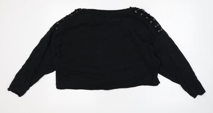 Back view of Atmosphere women’s black pullover sweatshirt, size UK 12