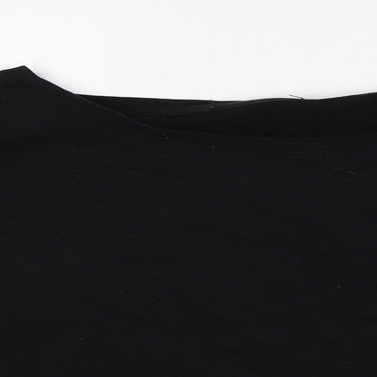 Close-up detail of Atmosphere women’s black pullover sweatshirt, size UK 12