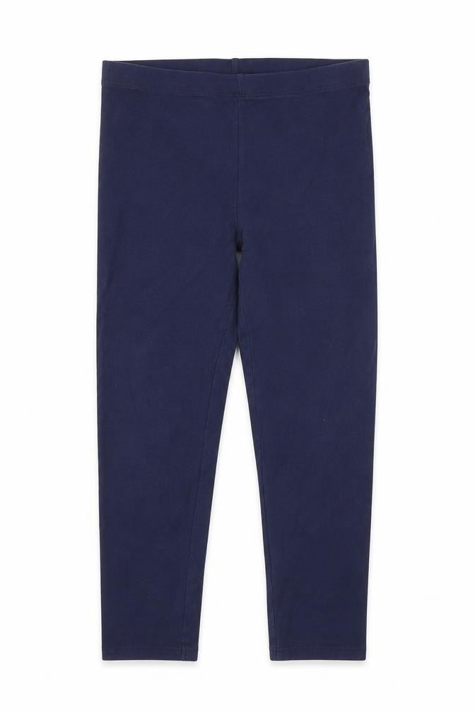 Front view of George girls’ blue carrot trousers, size 9, months