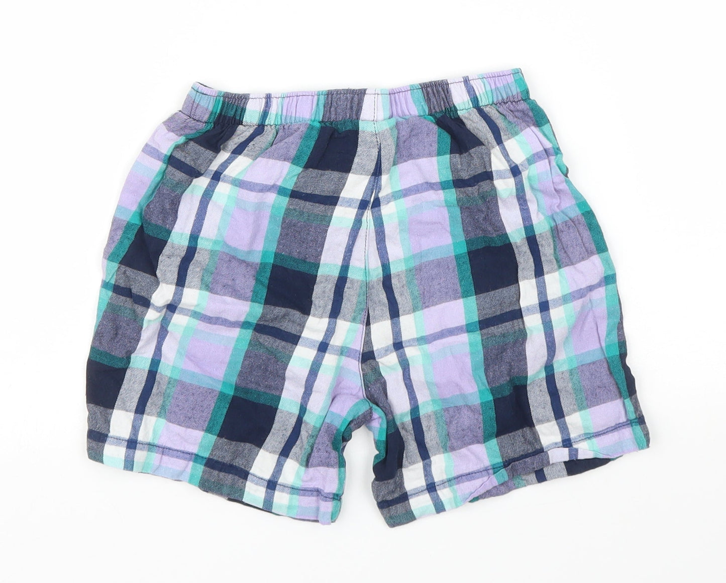 TU Boys Purple Plaid  Sweat Shorts Size 5 Years