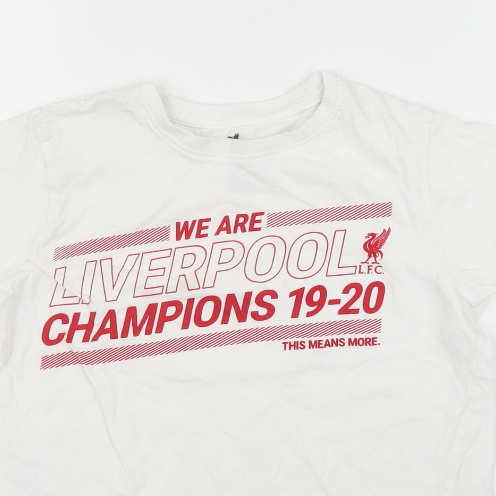 LCF Boys White   Basic T-Shirt Size 9 Years  - LIVERPOOL FC