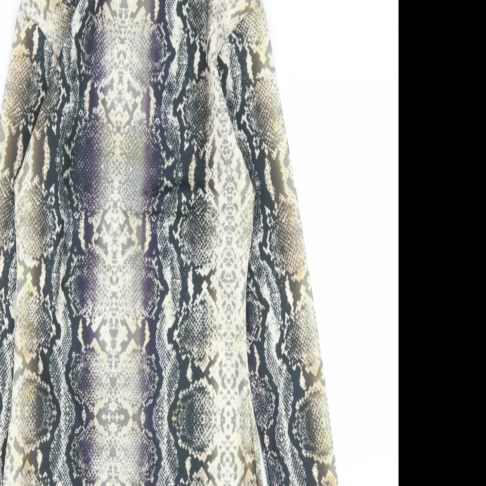 Quiz Womens Green Animal Print  Sheath  Size 6  - Snake print