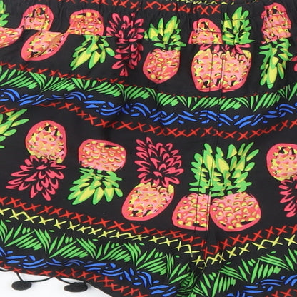 Primark Womens Black Geometric  Cut-Off Shorts Size 6