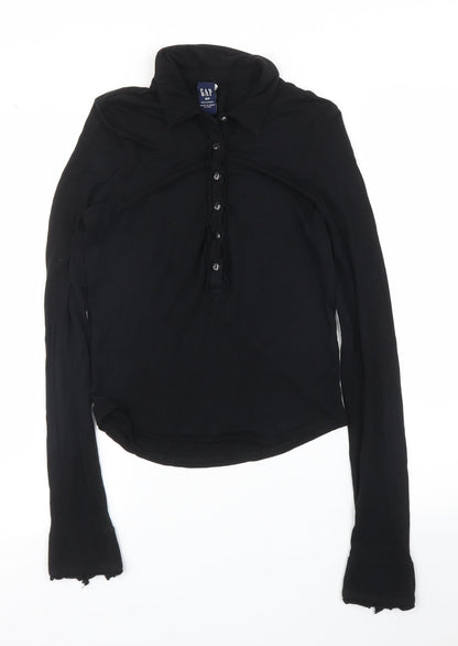 Womens UK Size XS Gap Black Basic T-Shirt