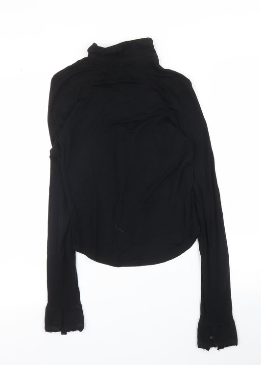 Womens UK Size XS Gap Black Basic T-Shirt