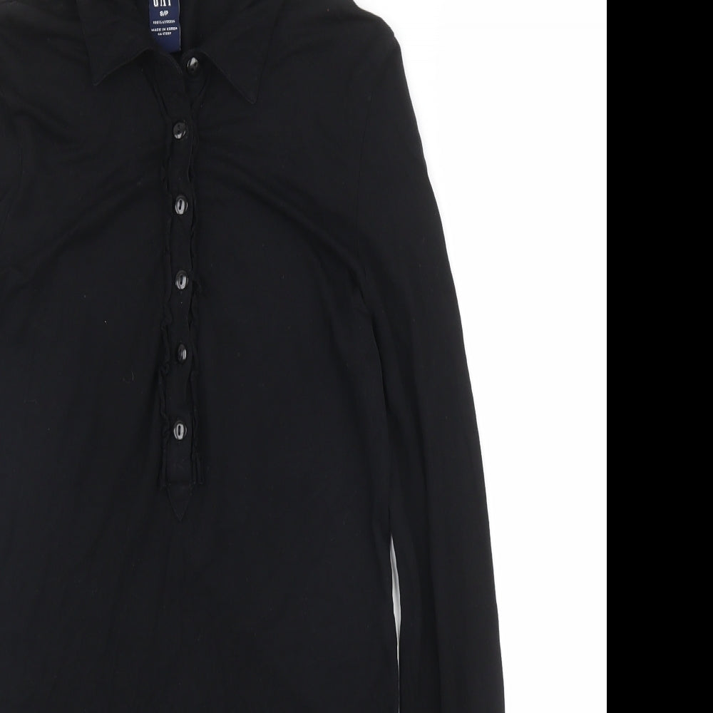 Womens UK Size XS Gap Black Basic T-Shirt