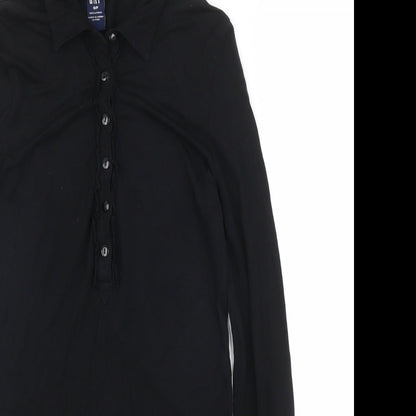 Womens UK Size XS Gap Black Basic T-Shirt
