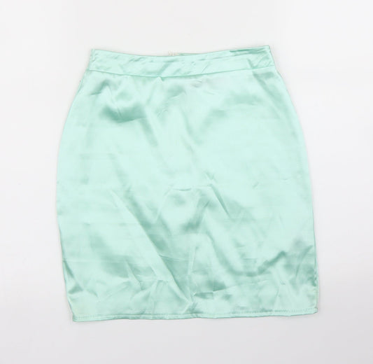 PRETTYLITTLETHING Womens Green   A-Line Skirt Size 4
