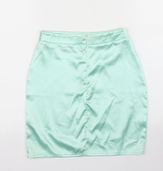 PRETTYLITTLETHING Womens Green   A-Line Skirt Size 4