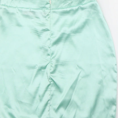 PRETTYLITTLETHING Womens Green   A-Line Skirt Size 4
