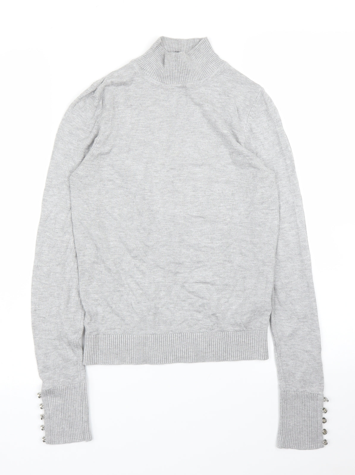 Womens UK Size 10 Topshop Grey Pullover Jumper