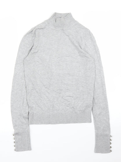 Womens UK Size 10 Topshop Grey Pullover Jumper