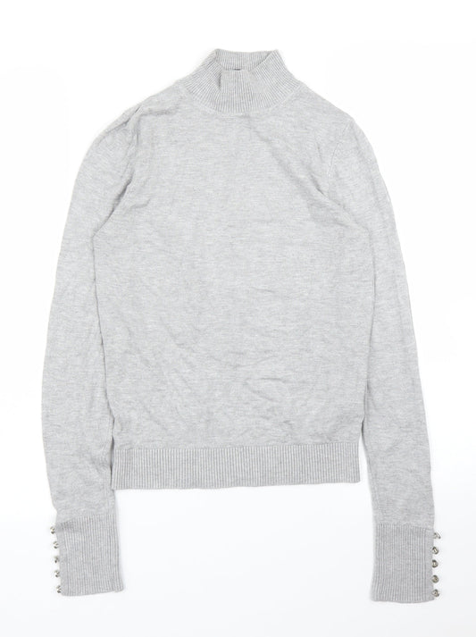 Womens UK Size 10 Topshop Grey Pullover Jumper