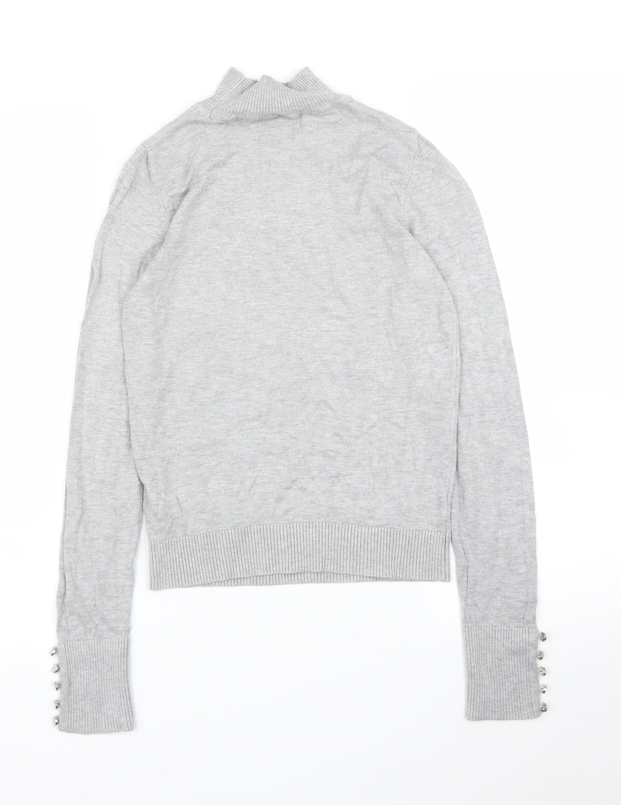 Womens UK Size 10 Topshop Grey Pullover Jumper